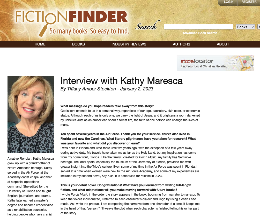 Kathy Maresca Fiction Finder Interview